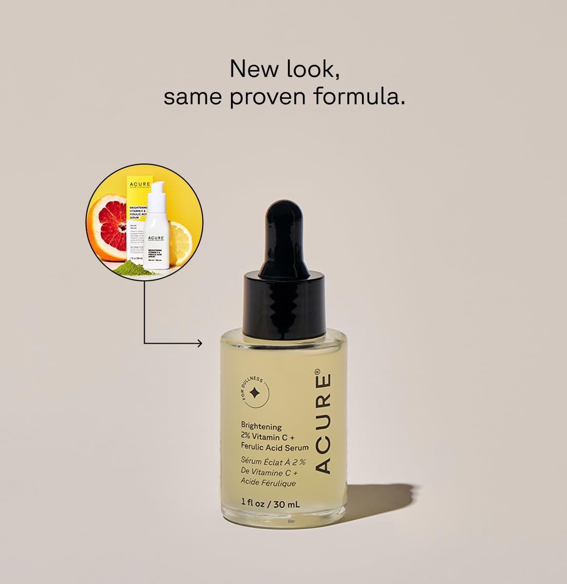 ACURE - Eclaircissant Vitamin C & Ferulic Acid Serum - 30ml