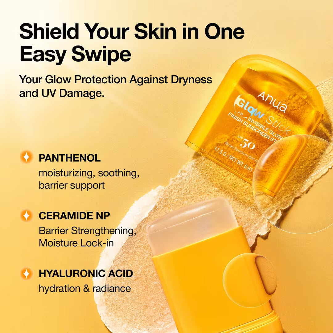 ANUA - Invisible Glow Finish Sunscreen Stick - 17.5g