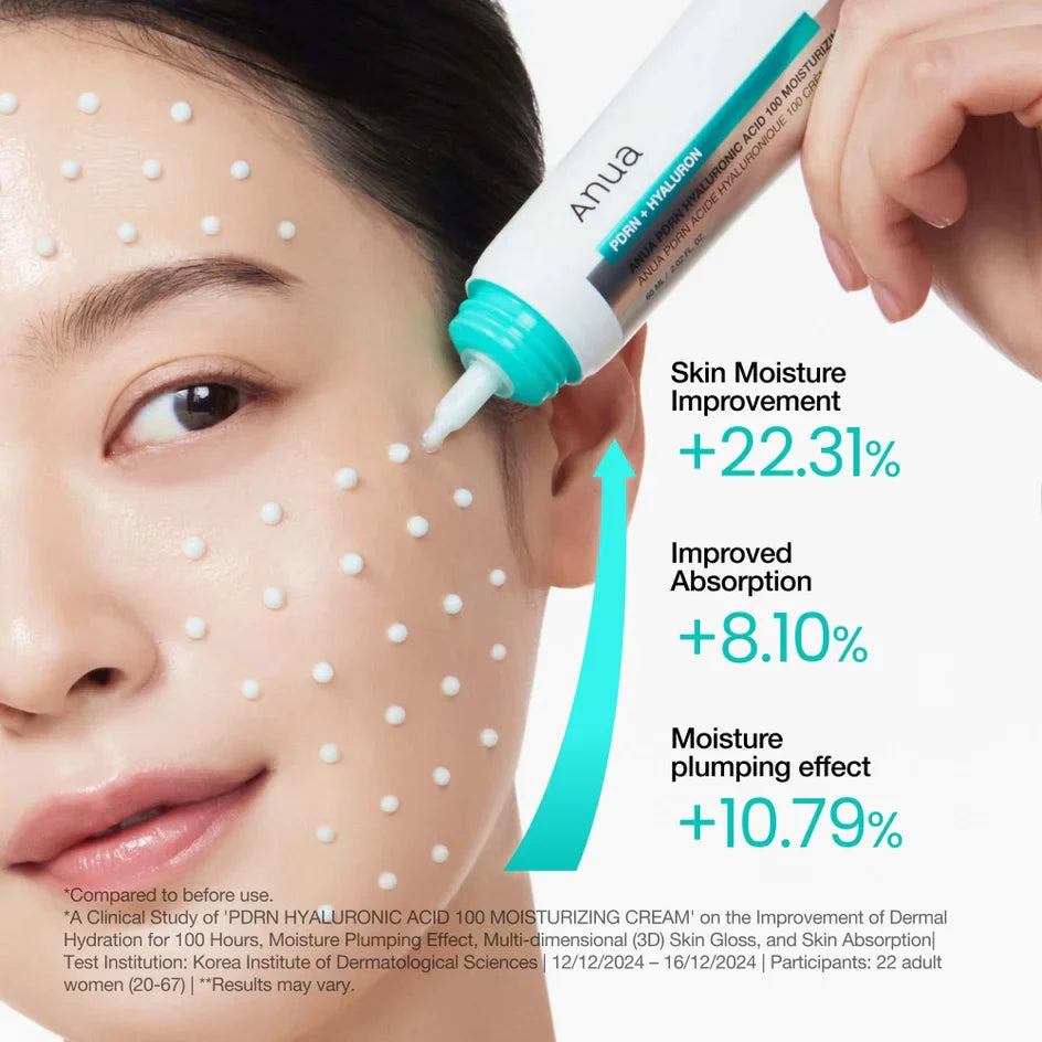 ANUA - PDRN + HYALURON, PDRN Hyaluronic Acid 100 Moisturizing Cream - 60ml