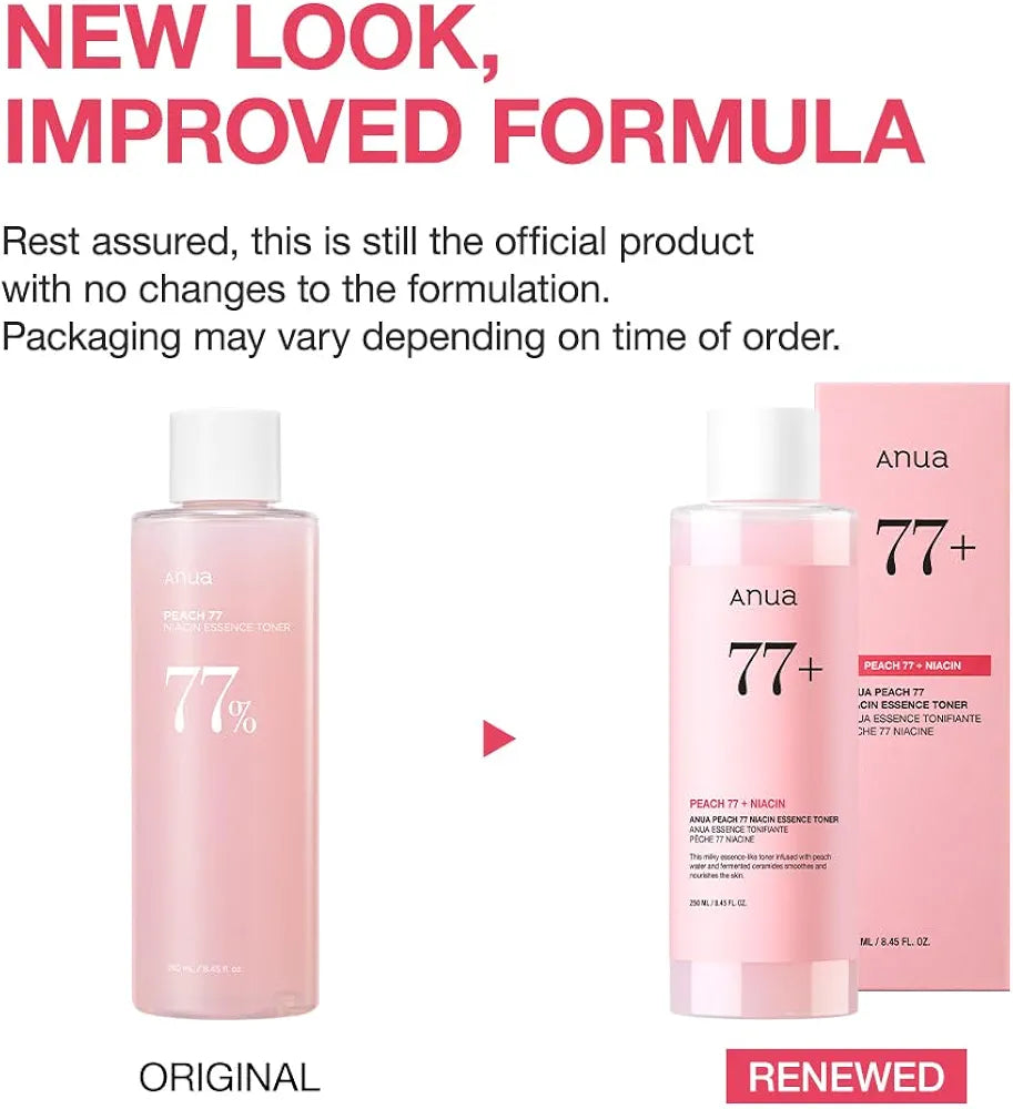 ANUA - Peach 77% Niacine Essence Toner - 250ml