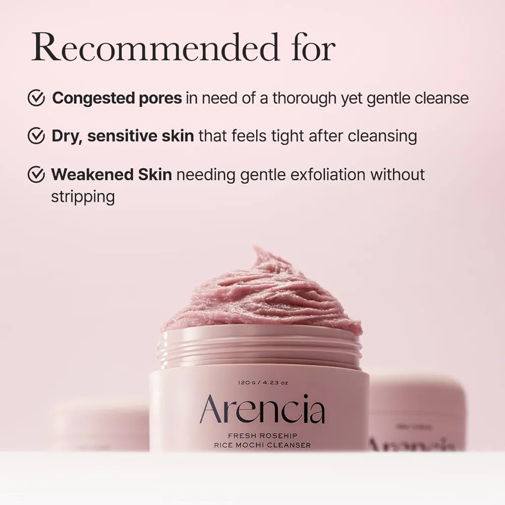 ARENCIA - Fresh Rosehip Rice Mochi Cleanser - 120g
