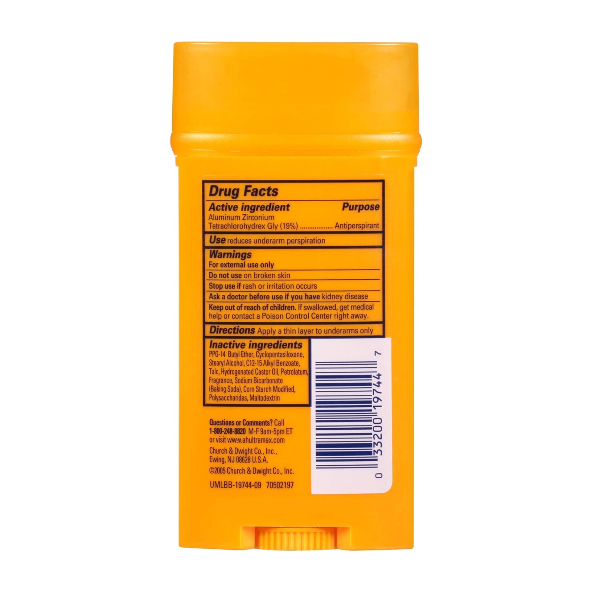 ARM & HAMMER – Ultra Max Active Sport Antiperspirant Deodorant - 73g