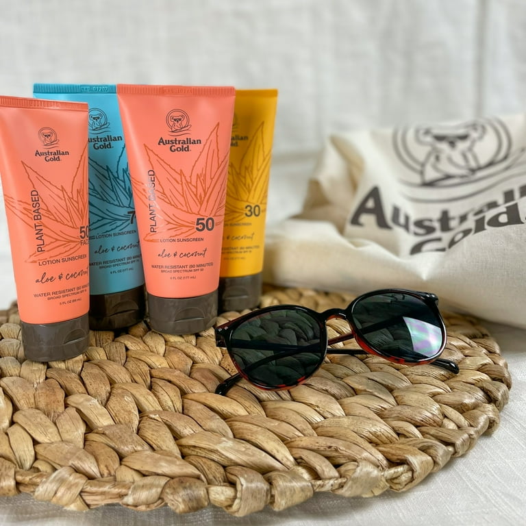 AUSTRALIAN GOLD -  Plant Based Lotion Sunscreen, Aloe & Coconut, SPF 50 88ml
