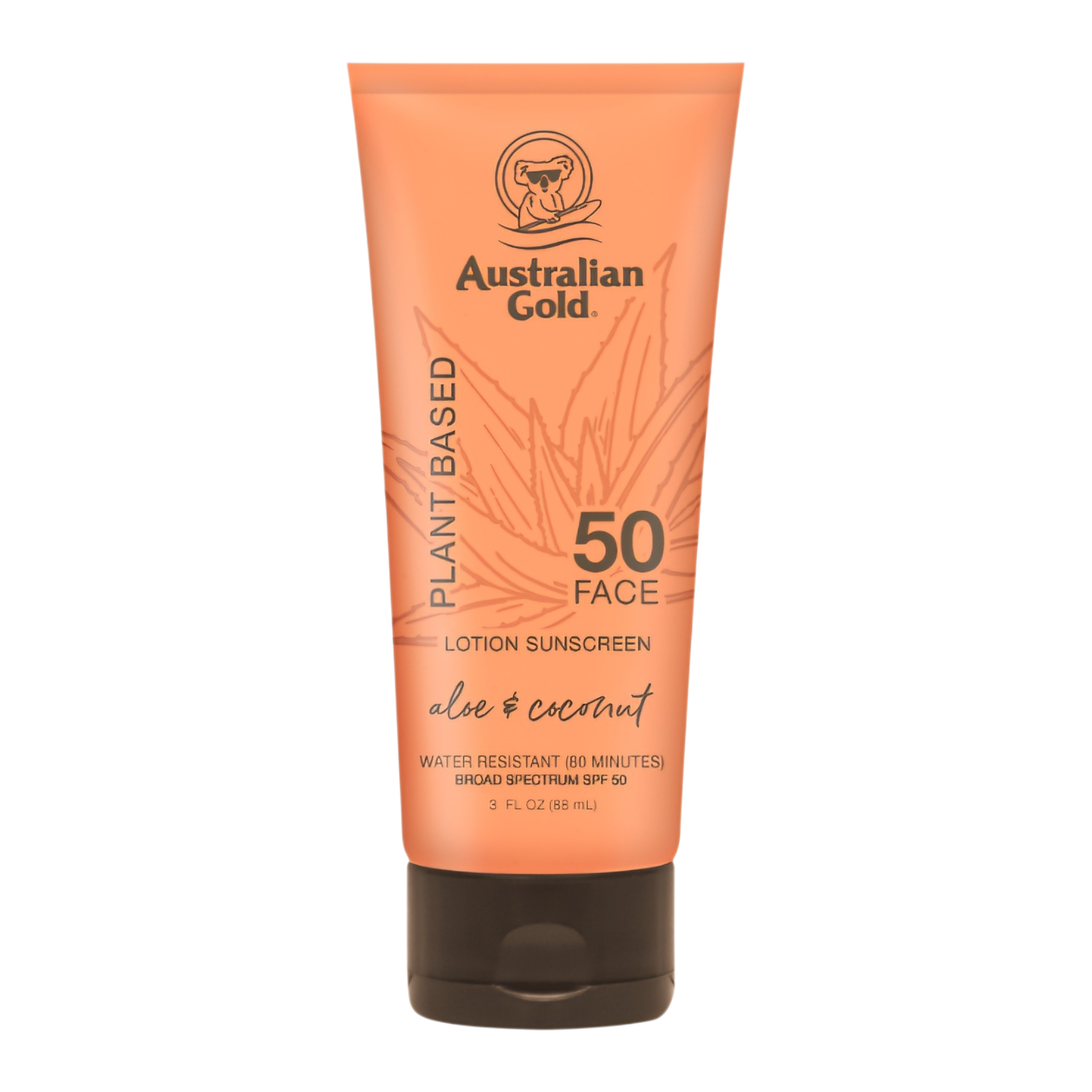 AUSTRALIAN GOLD -  Plant Based Lotion Sunscreen, Aloe & Coconut, SPF 50 88ml