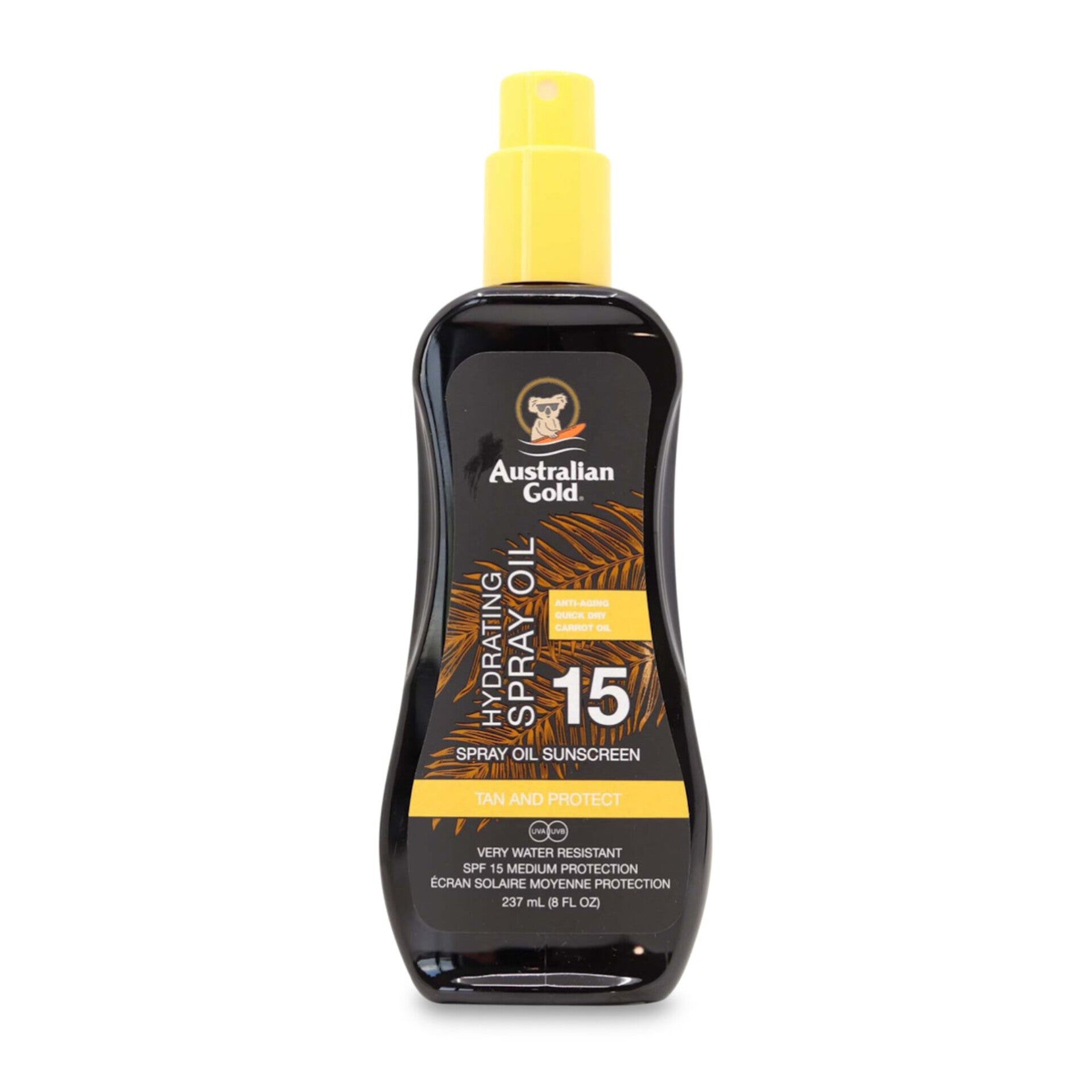 AUSTRALIAN GOLD - Spray Carotte Oil Sunscreen SPF 15 Avec Hydratation 237ml