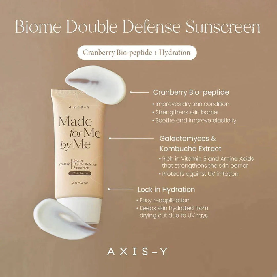 AXIS-Y - Biome Double Defense Sunscreen SPF 50+ PA++++ - 50ml