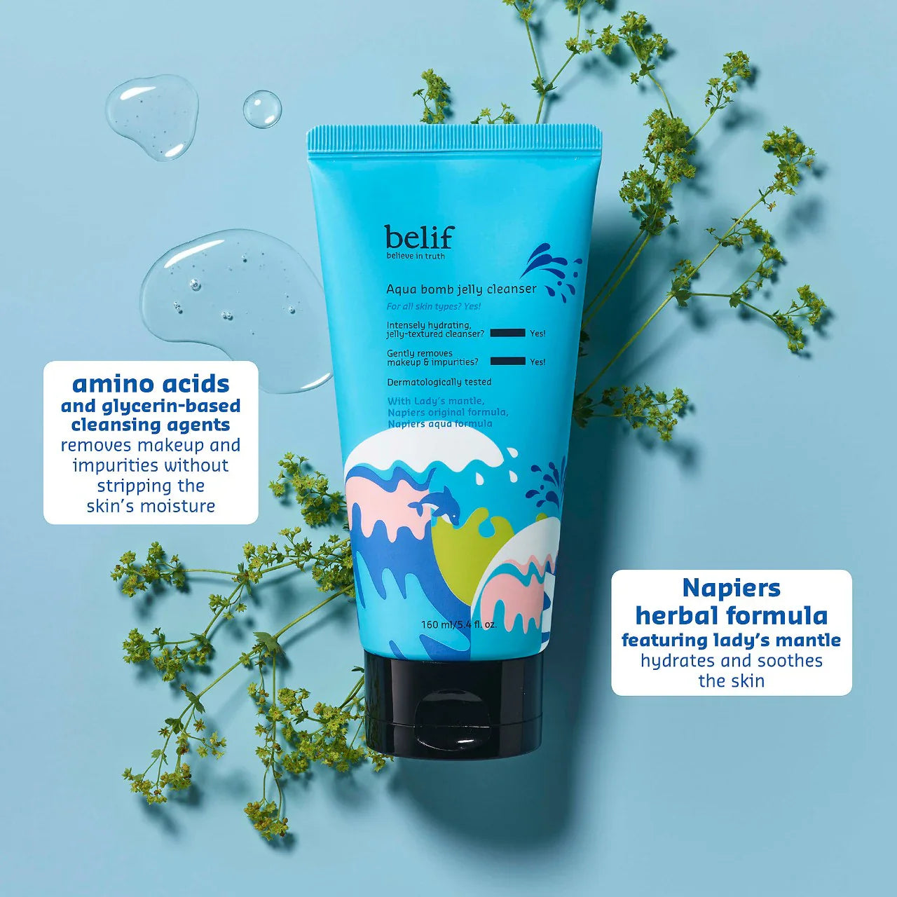 belif - Aqua Bomb Jelly Cleanser - 160ml