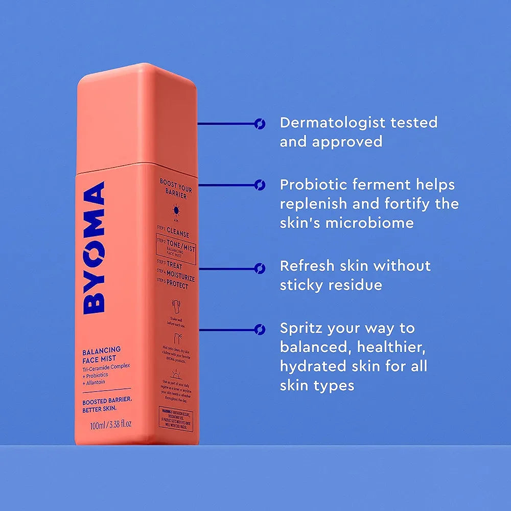 BYOMA - Balancing Face Mist, Brume équilibrante Soin visage rafraîchissant - 100ml