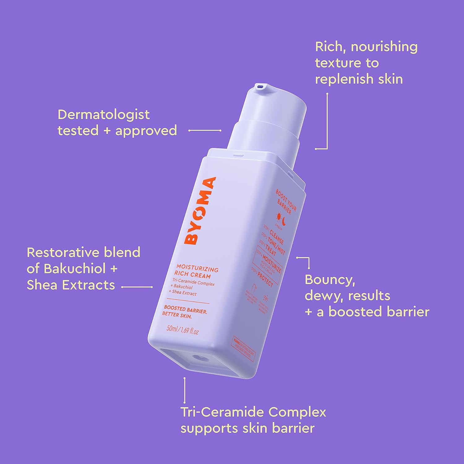 BYOMA - Moisturizing Rich Cream, Crème hydratante Riche - 50ml