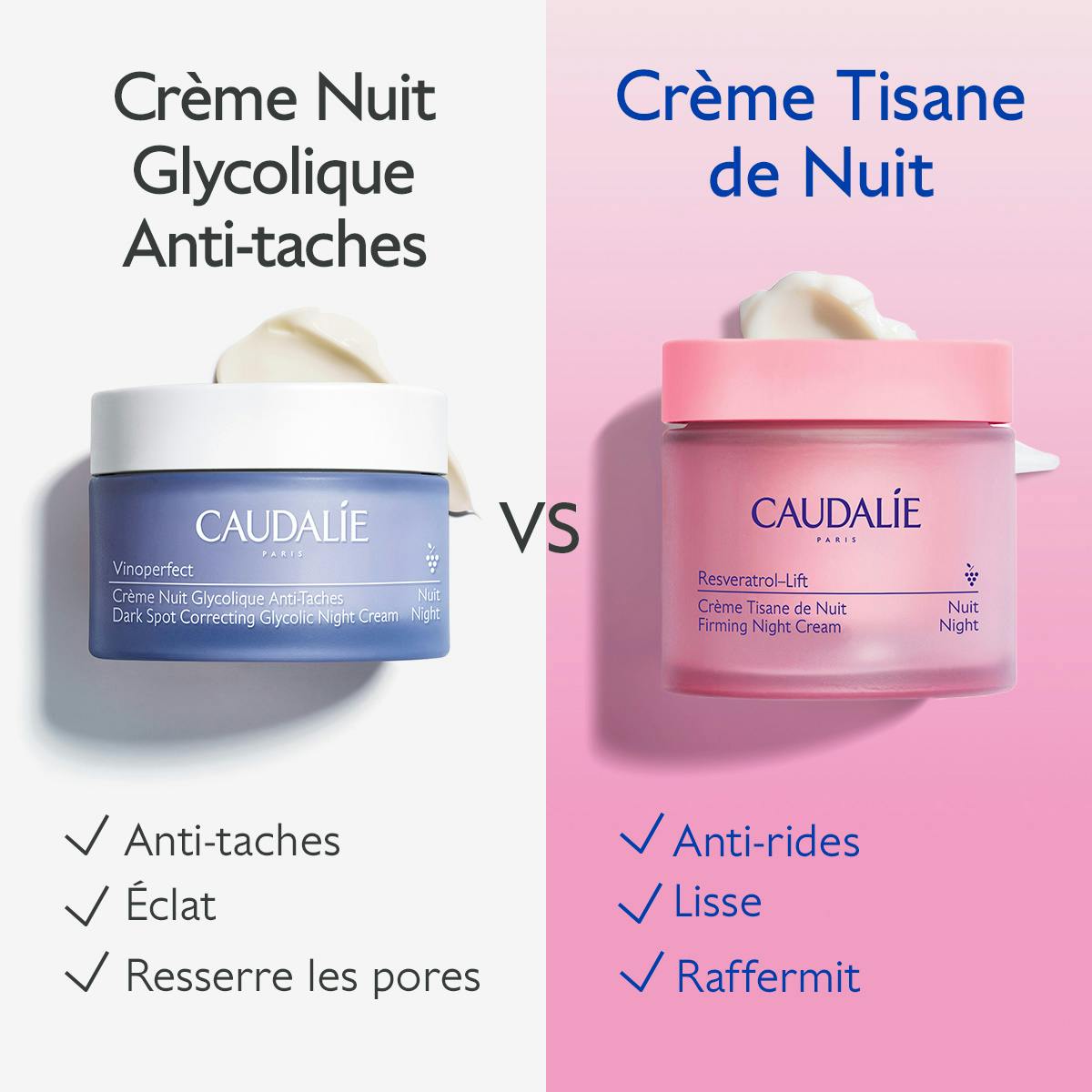 CAUDALIE - Resveratrol-Lift
Crème Tisane de Nuit au Resvératrol, Alternative au Rétinol - 50ml
