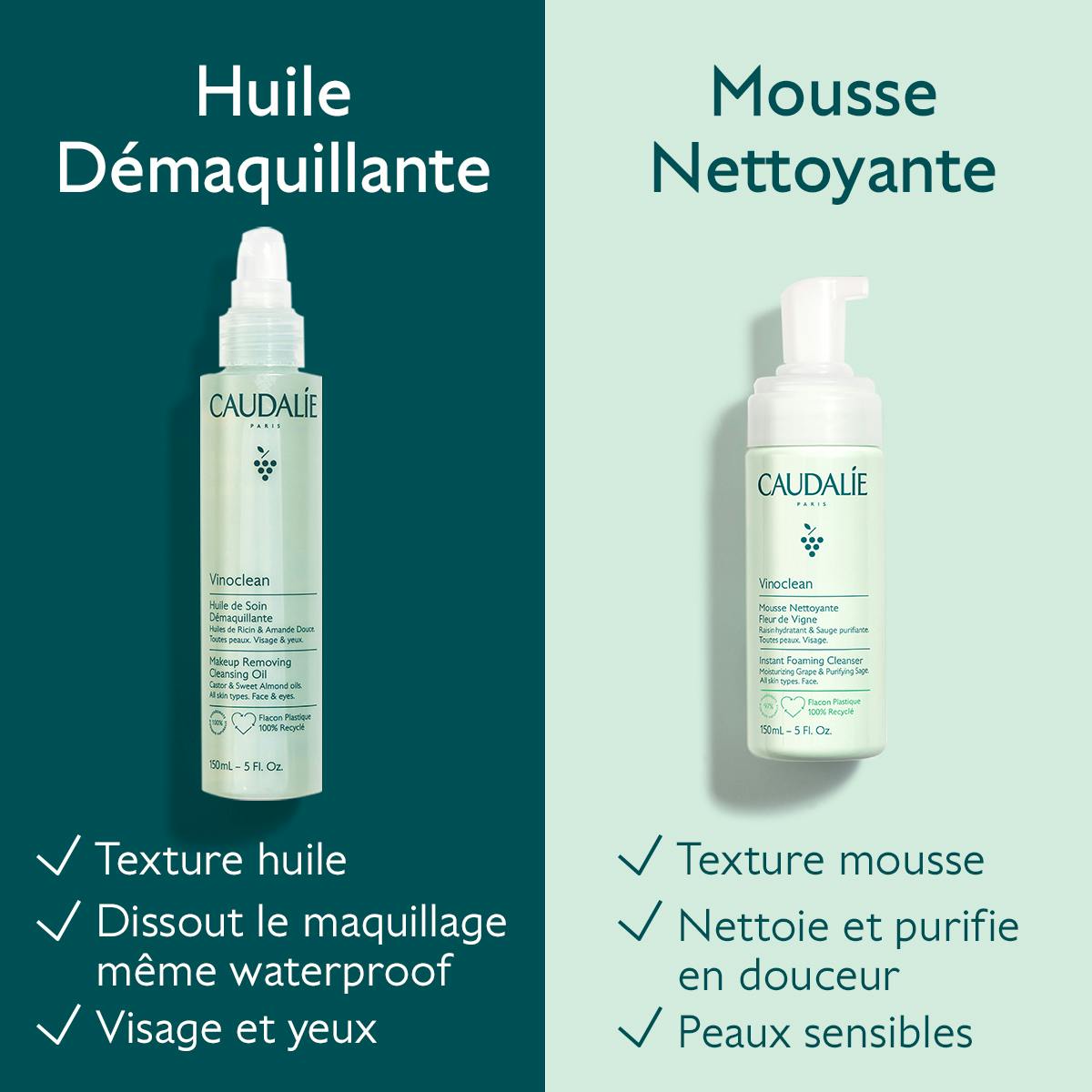 CAUDALIE - Vinoclean Huile de Soin Démaquillante à l'Huile d'Amande Douce + Ricin - 150ml