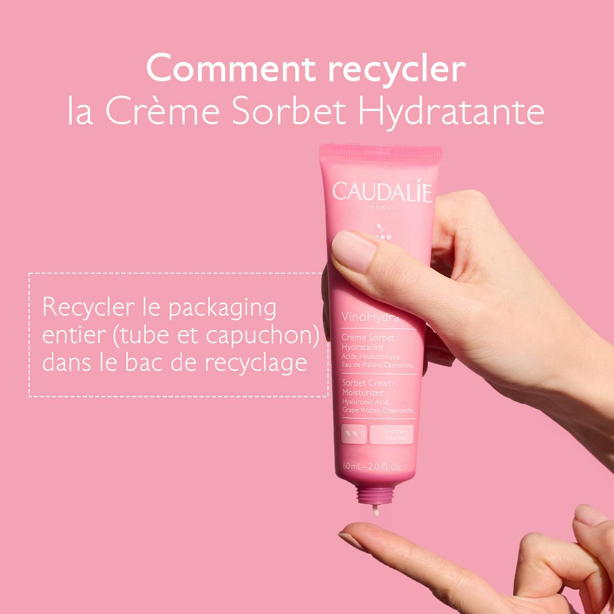CAUDALIE - VioHydra Crème Hydratation Intense à l'Acide Hyaluronique & Camomille - 60ml