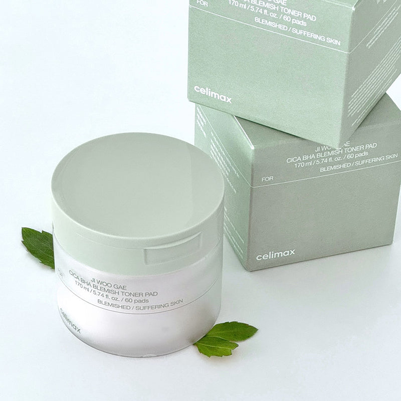 CELIMAX - Ji Woo Gae Cica BHA Blemish Toner Pad - 60 pads