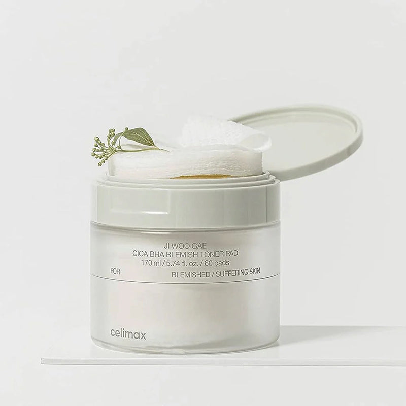 CELIMAX - Ji Woo Gae Cica BHA Blemish Toner Pad - 60 pads