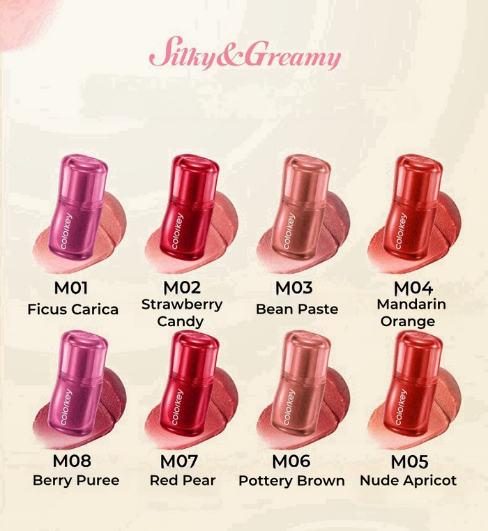 COLORKEY - Silky Creamy Matte Lip Mud - réf M07 Red Pear
