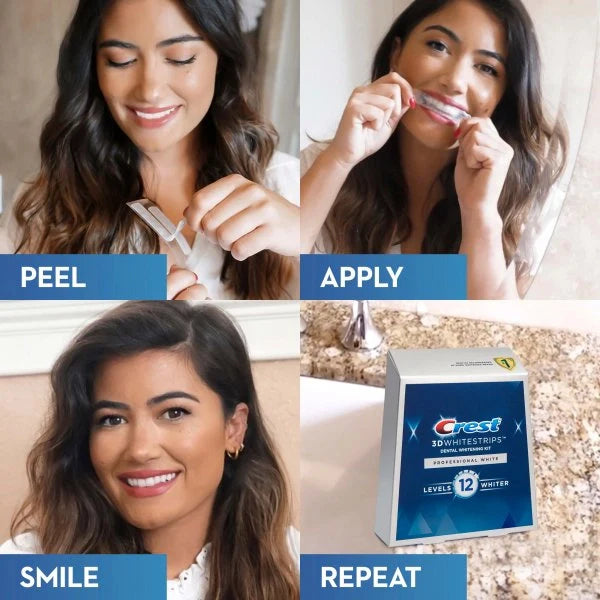 CREST - 3DWhitestrips Professional White - 12 Levels Whiter - 20 jours