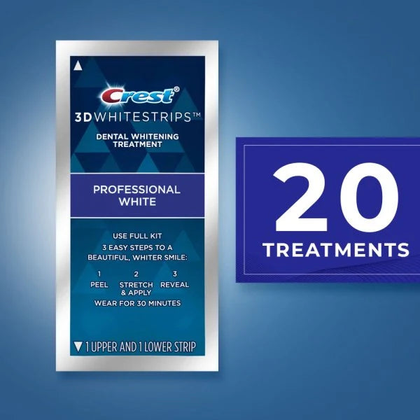 CREST - 3DWhitestrips Professional White - 12 Levels Whiter - 20 jours