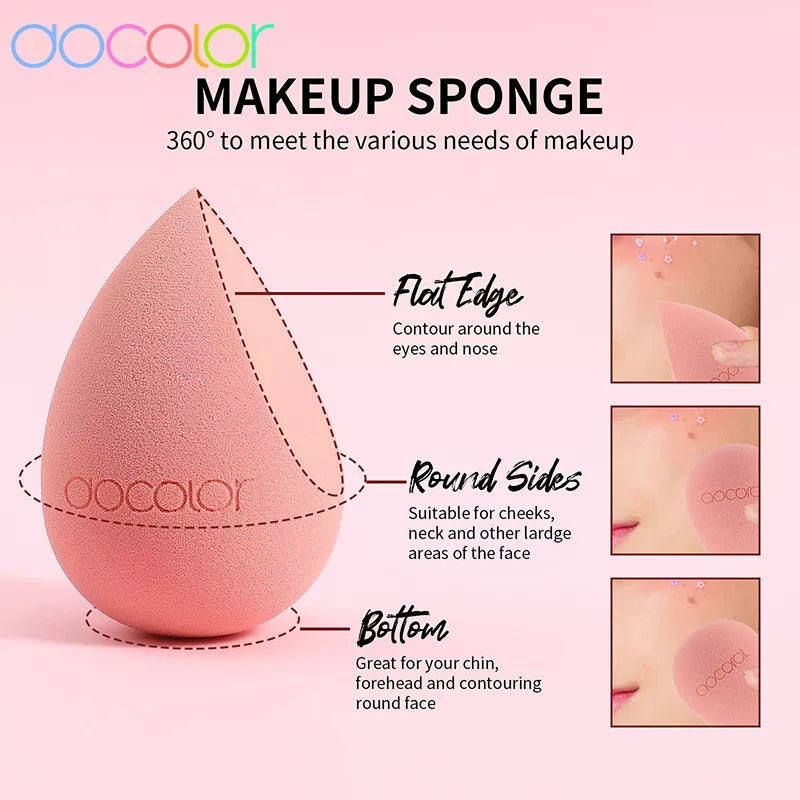DOCOLOR - Set Pro Brush + Blender + Blender + Trousse (17pièces)