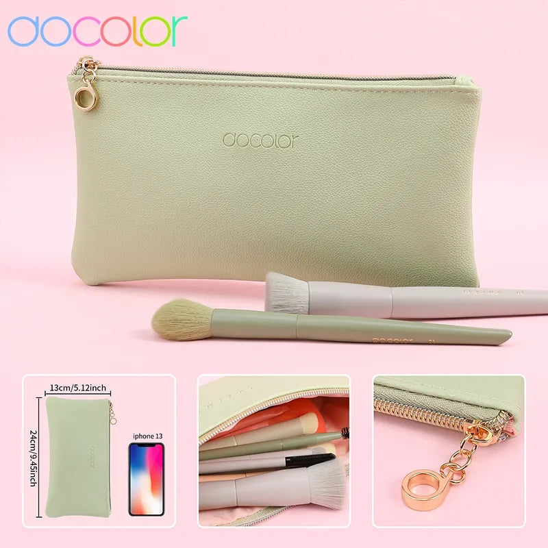 DOCOLOR - Set Pro Brush + Blender + Blender + Trousse (17pièces)