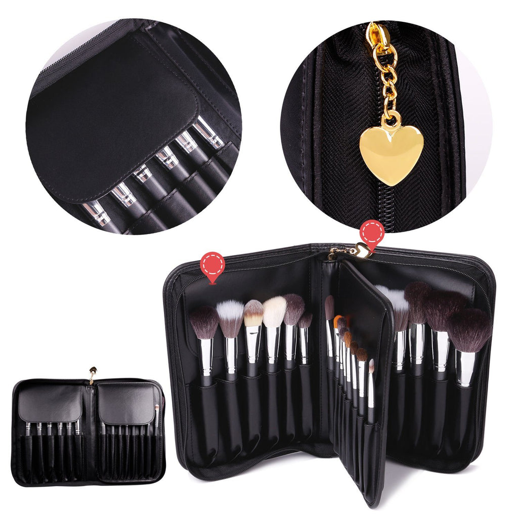 DOCOLOR - Studio Series Professional - 29 Pieces Book Makeup Brush Set + Trousse en Cuir