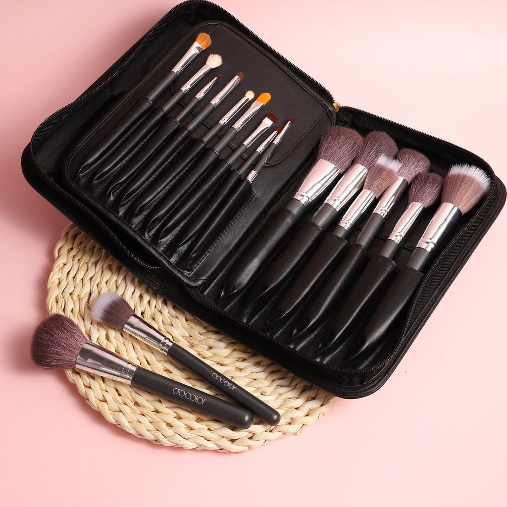 DOCOLOR - Studio Series Professional - 29 Pieces Book Makeup Brush Set + Trousse en Cuir