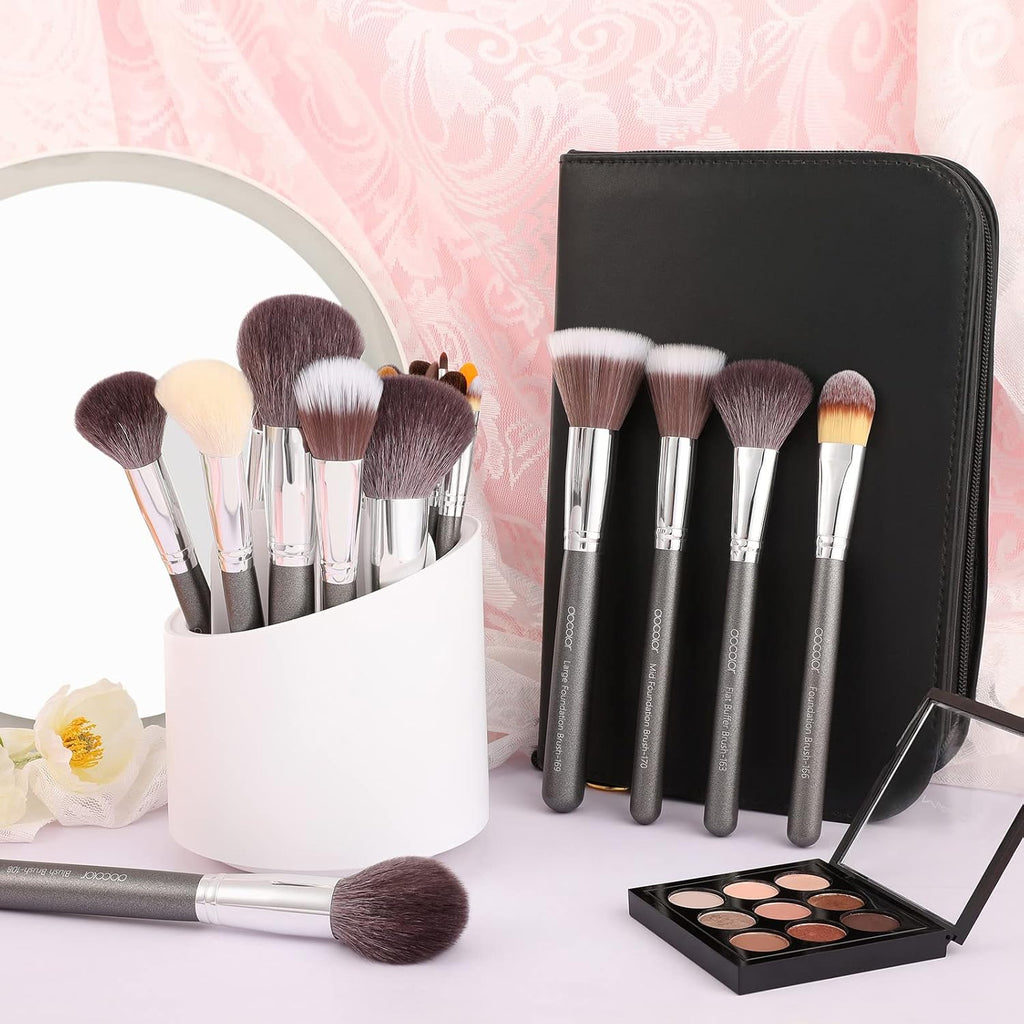 DOCOLOR - Studio Series Professional - 29 Pieces Book Makeup Brush Set + Trousse en Cuir