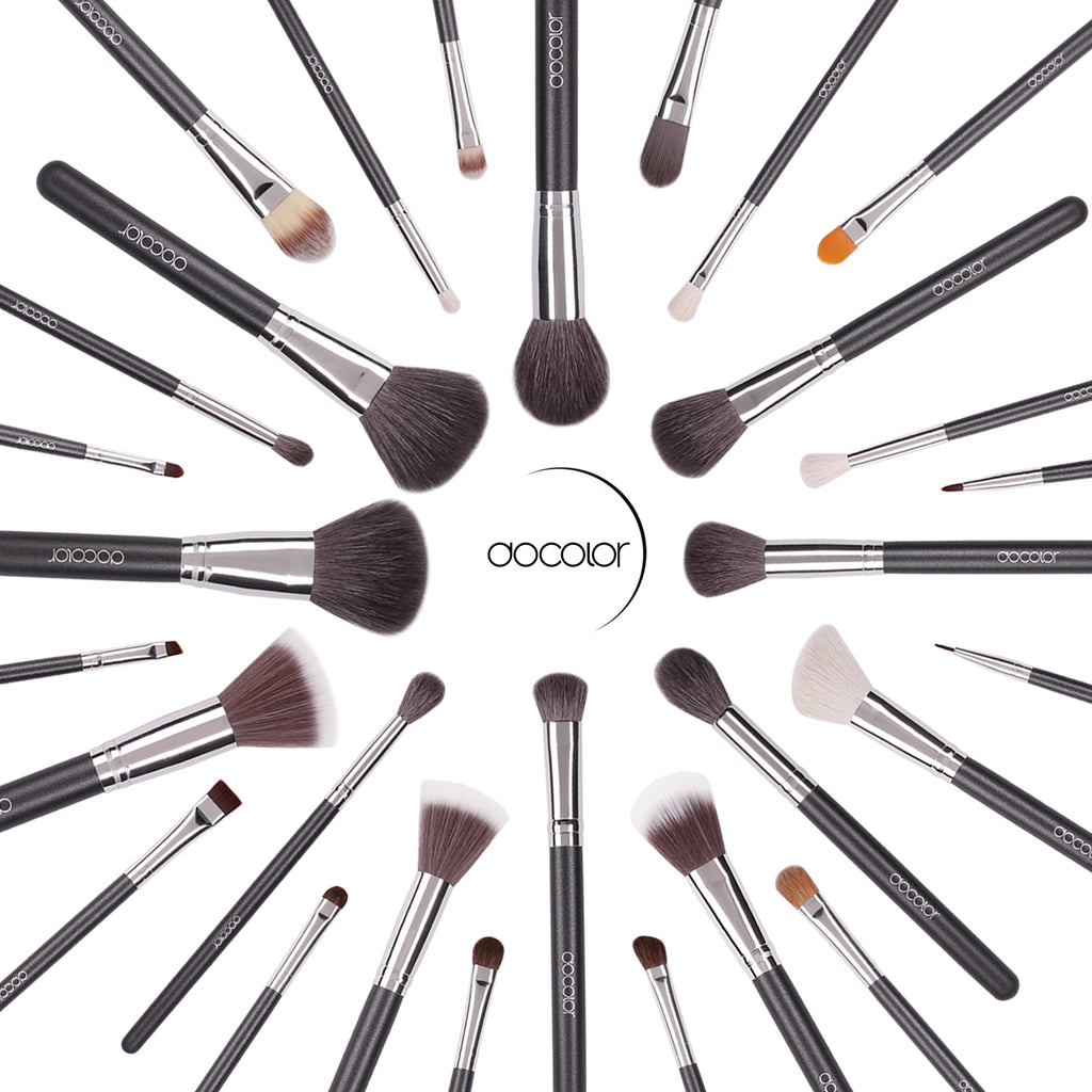 DOCOLOR - Studio Series Professional - 29 Pieces Book Makeup Brush Set + Trousse en Cuir