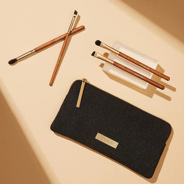 DOUGLAS - Classic Brush Set For Eyes & Brows + Trousse