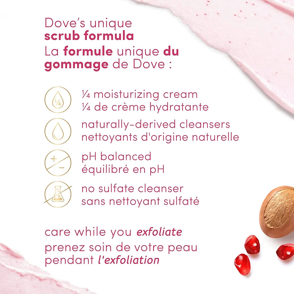 DOVE - Gommage pour le Corps, Graines de Grenade et Beurre de Karité - 425 g