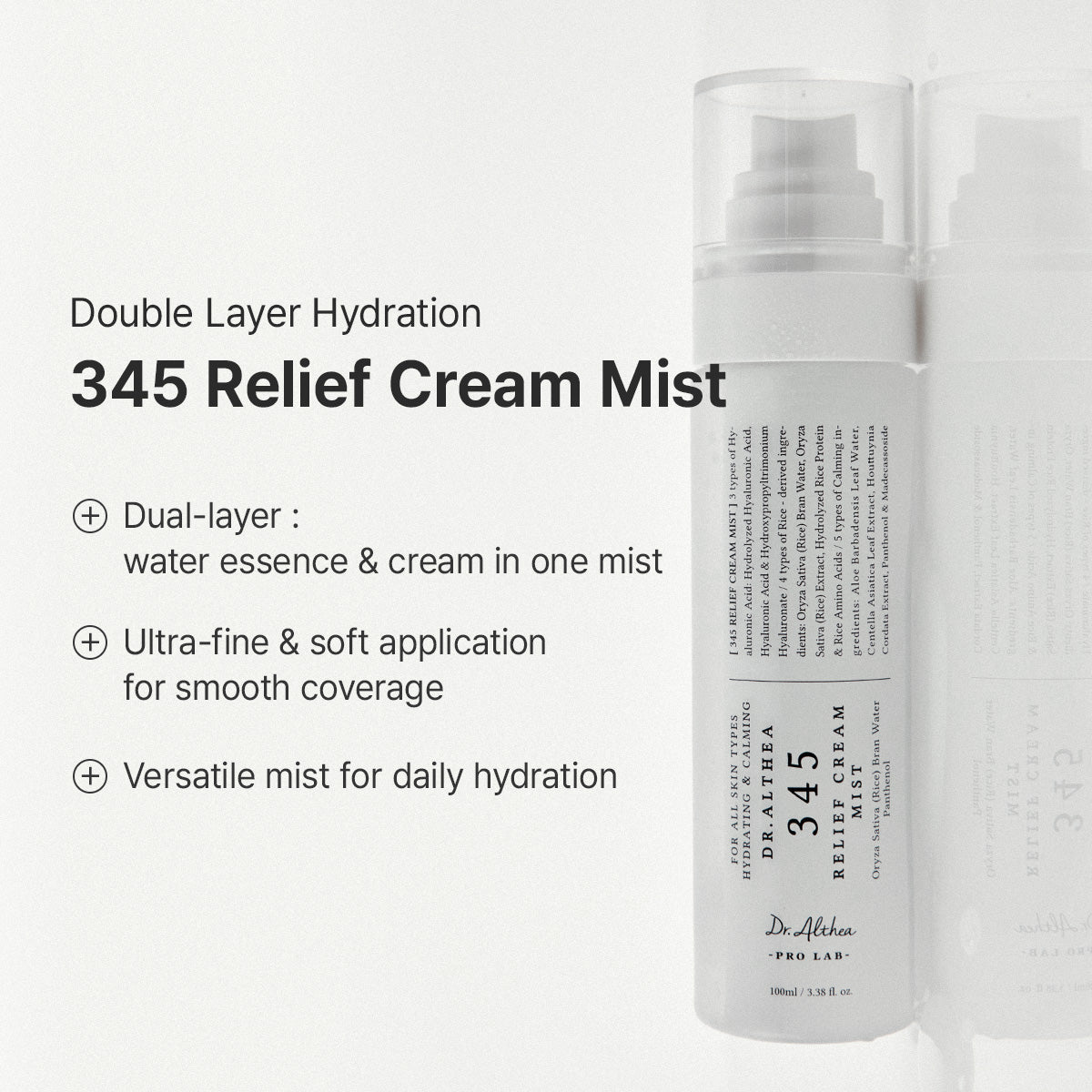 Dr ALTHEA - 345 Relief Cream Mist - 100ml Full Size