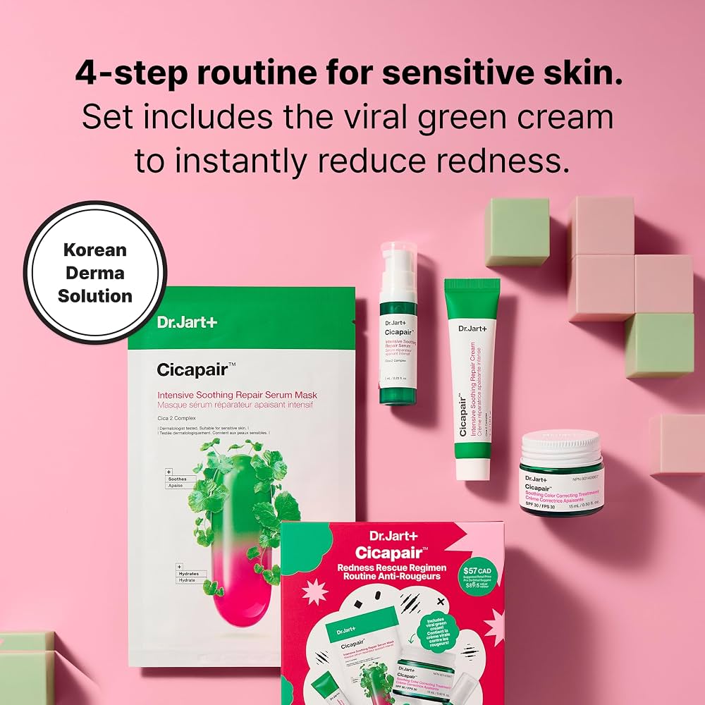DR.JART+ - Cicapair Coffret Routine Rescue Anti-Rougeurs à la Centella Asiatica