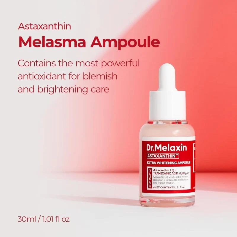 Dr MELAXIN - Astaxanthin Extra Whitening Ampoule – Whitening Astaxanthin Facial Serum - 30ml