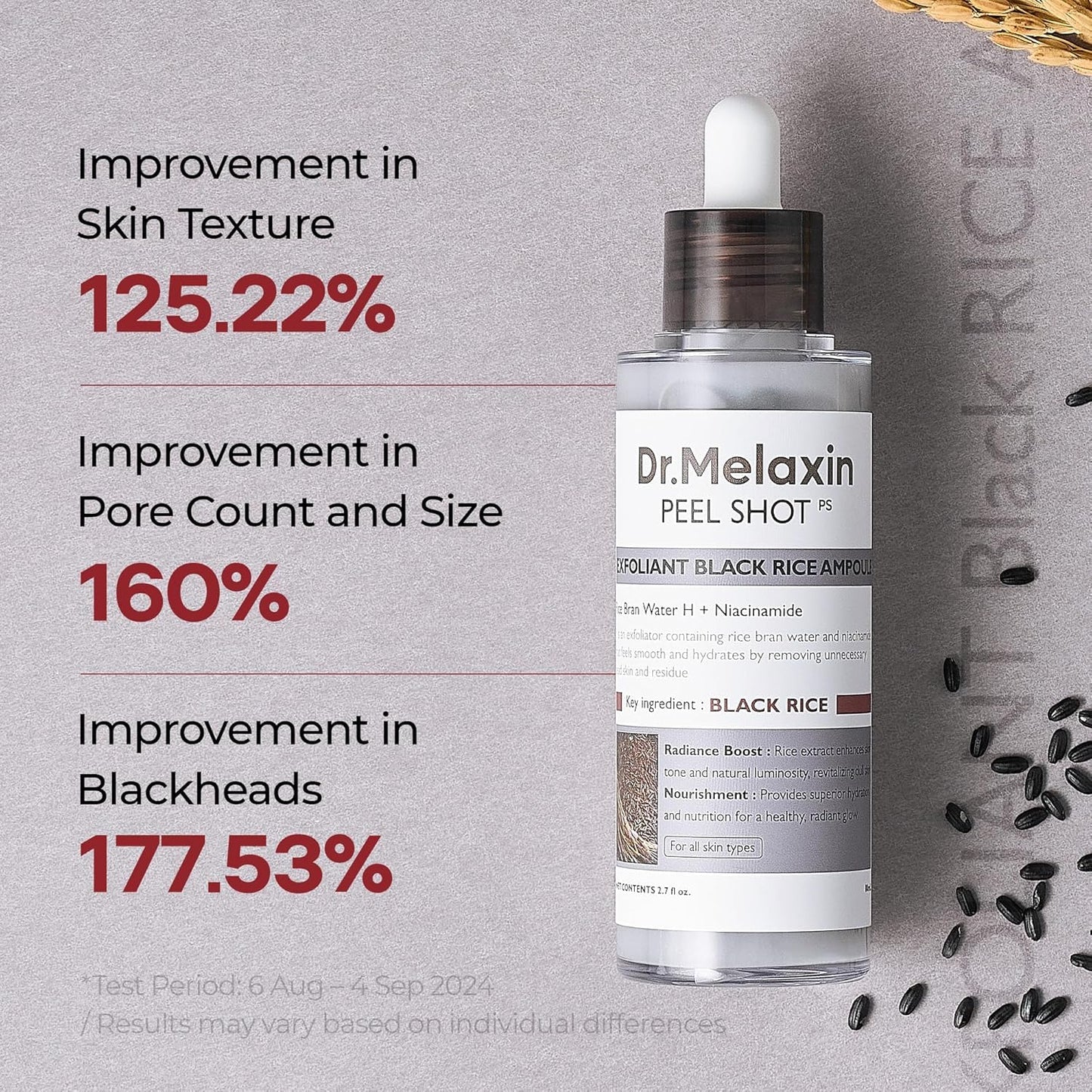 Dr MELAXIN - Peel Shot Exfoliating Black Rice Ampoule - 80ml