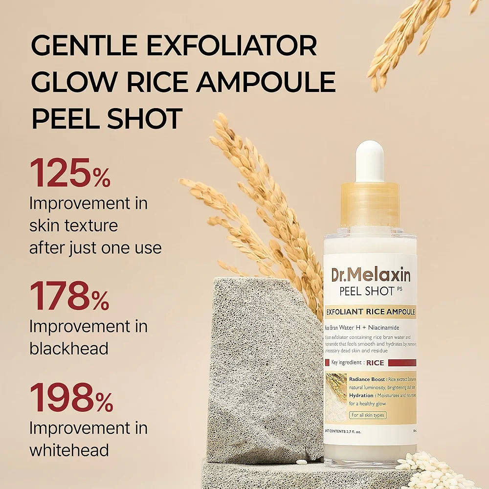 Dr MELAXIN - Peel Shot Exfoliating White Rice Ampoule- 80ml