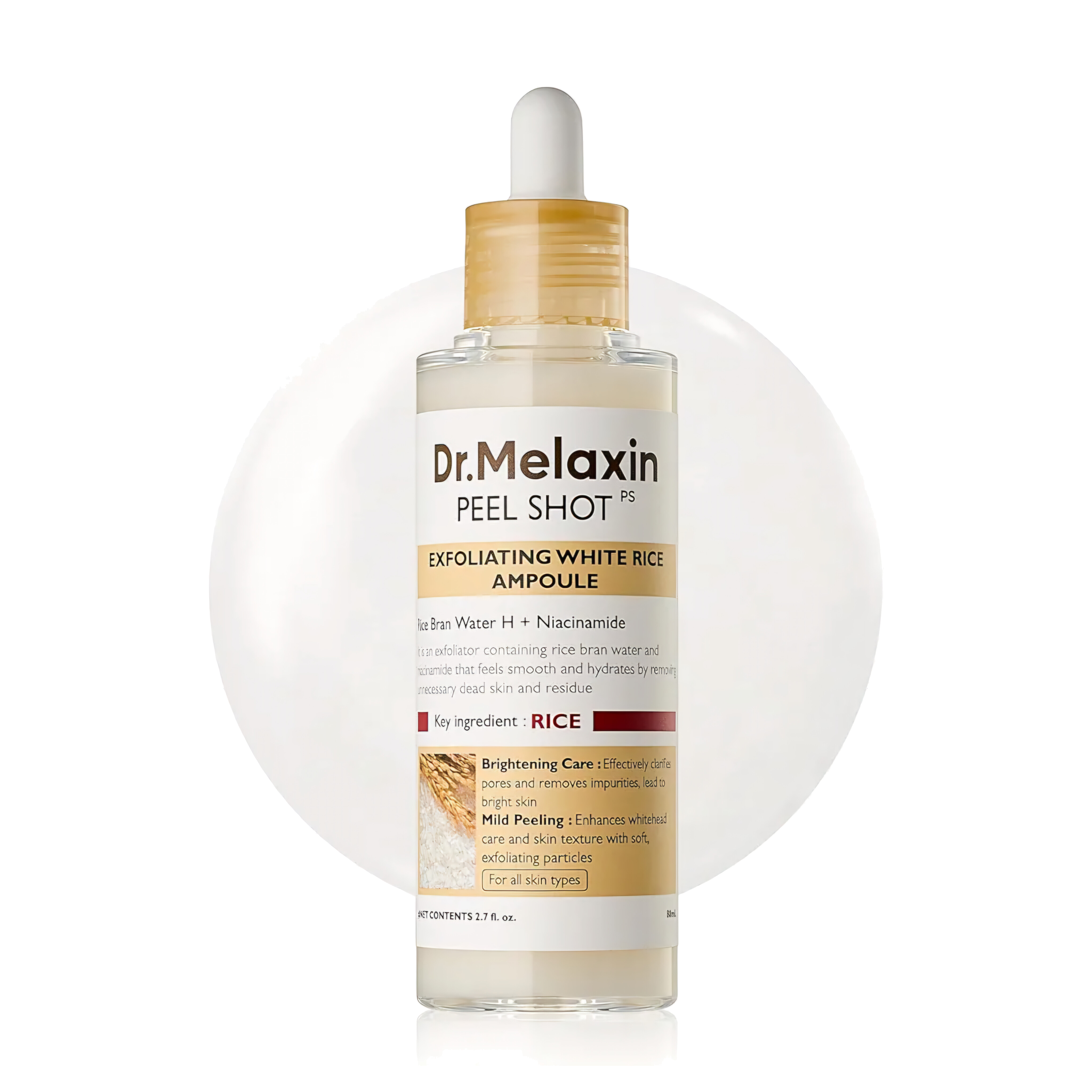 Dr MELAXIN - Peel Shot Exfoliating White Rice Ampoule- 80ml
