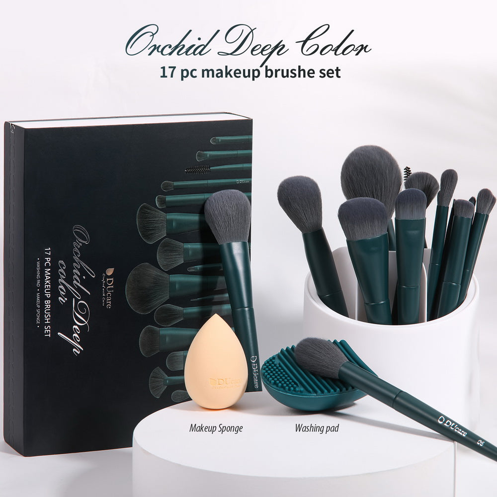 ducare-orchid-deep-ensemble-de-pinceaux-de-maquillage-15-en-1