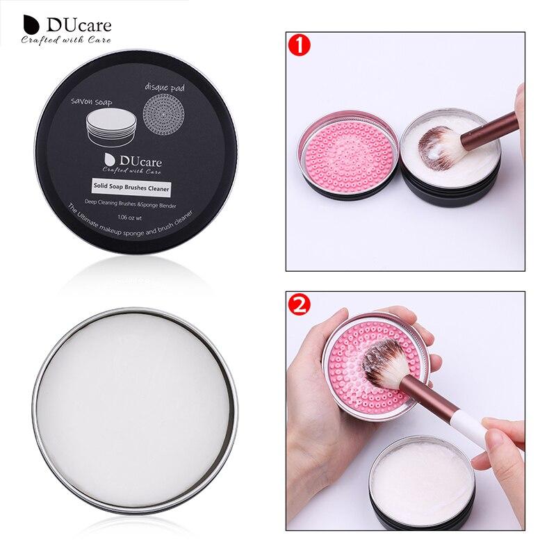 DUCARE - Nettoyant de brosses 2 Pièces, Savon de Coco Solide + Éponge de Nettoyage