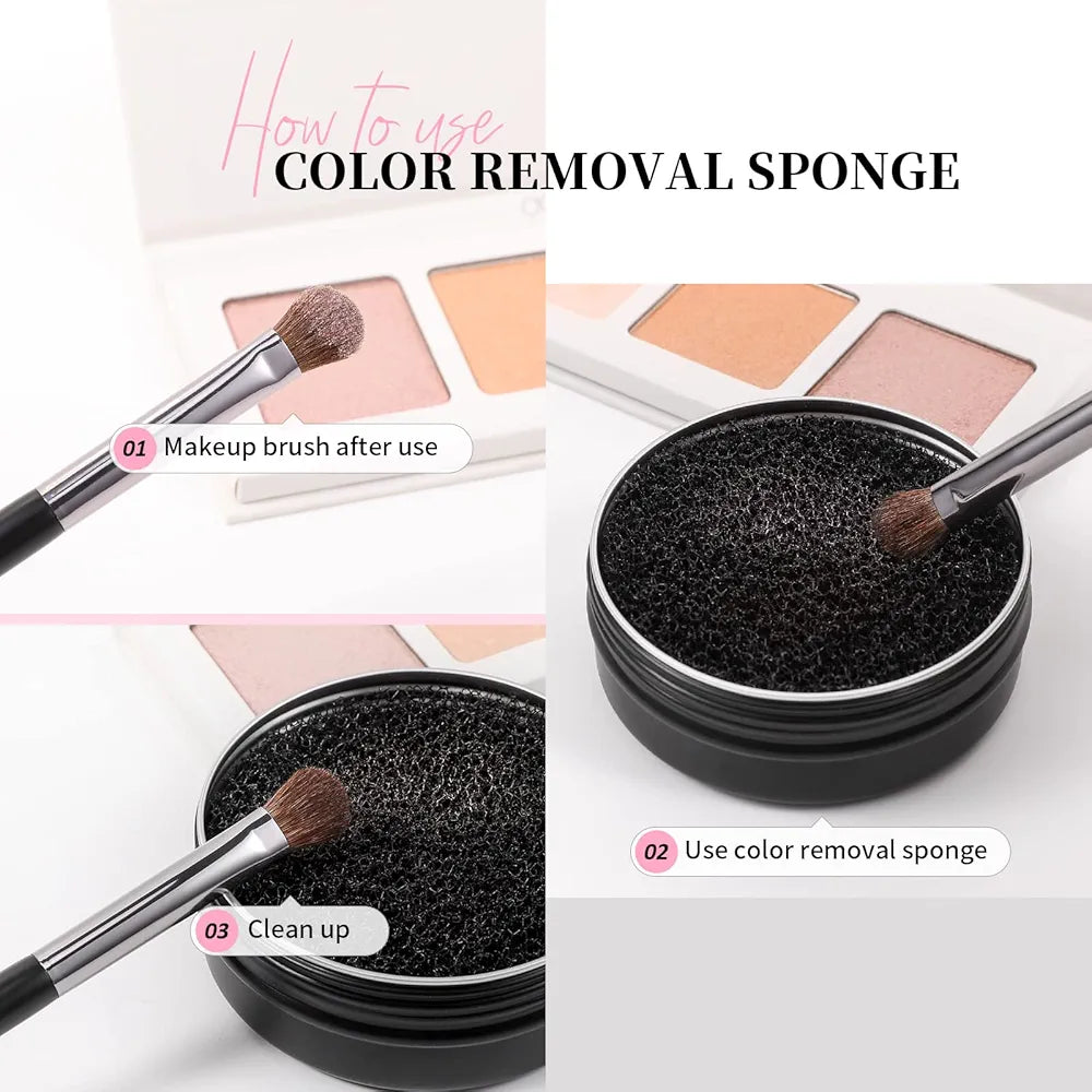 DUCARE - Nettoyant de brosses 2 Pièces, Savon de Coco Solide + Éponge de Nettoyage