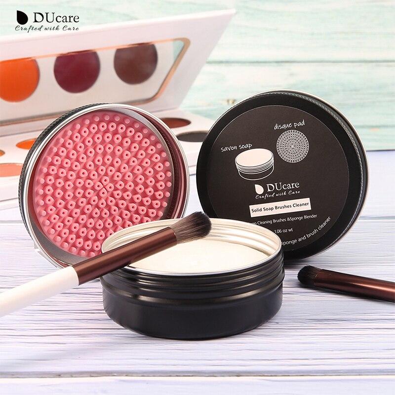 DUCARE - Nettoyant de brosses 2 Pièces, Savon de Coco Solide + Éponge de Nettoyage
