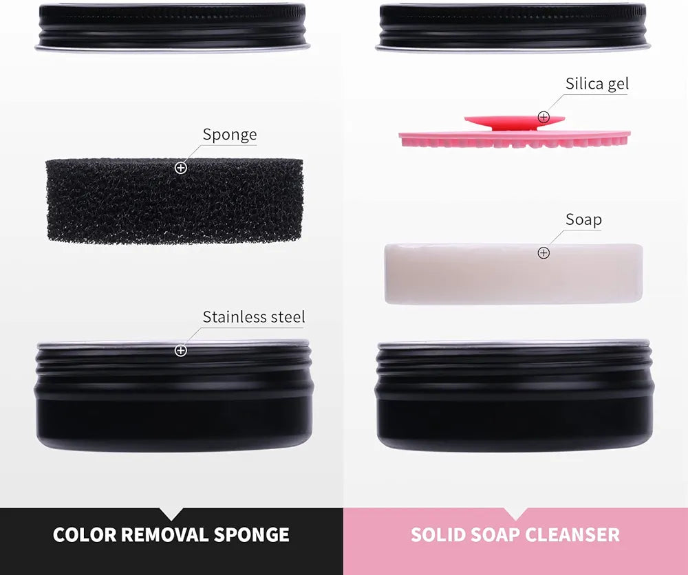 DUCARE - Nettoyant de brosses 2 Pièces, Savon de Coco Solide + Éponge de Nettoyage