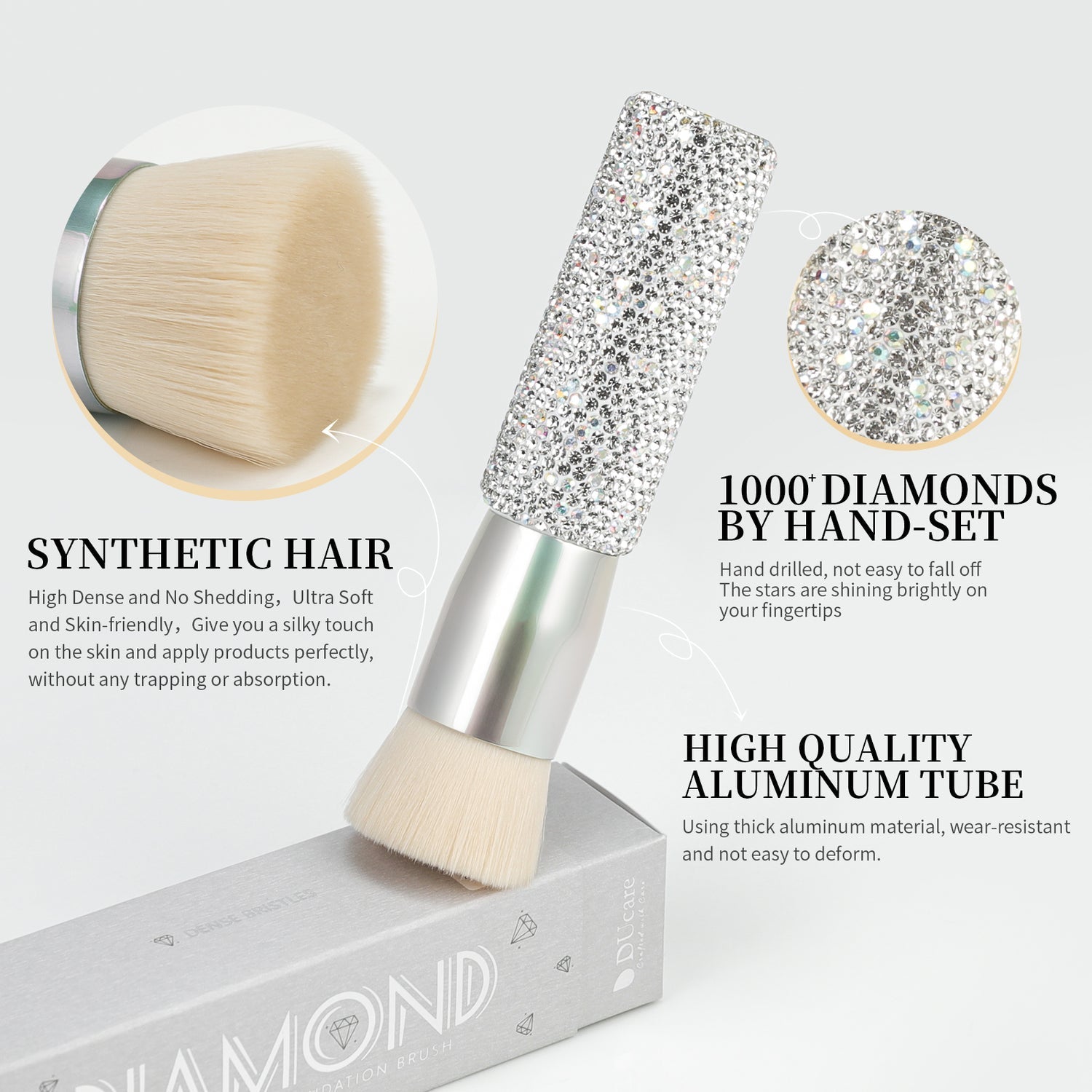 DUCARE - Pinceau plat pour fond de teint Diamond