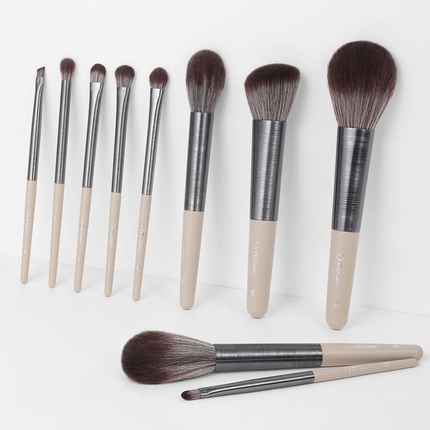 DUCARE - Silver Elegance Ensemble de 10 Pinceaux