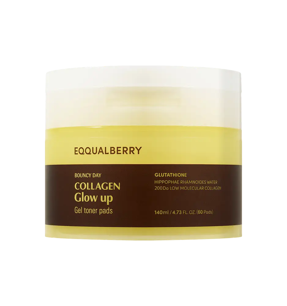 EQQUALBERRY – Collagen Glow Up Gel Toner Pads ( 60pads )
