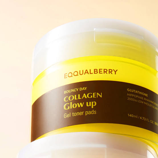 EQQUALBERRY – Collagen Glow Up Gel Toner Pads ( 60pads )