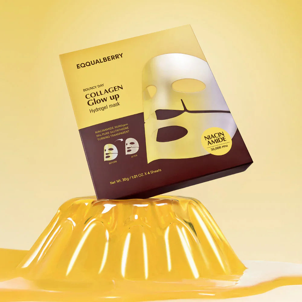 EQQUALBERRY – Collagène Glow Up Hydrogel Mask ( 1pc )