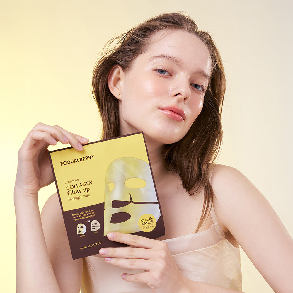 EQQUALBERRY – Collagène Glow Up Hydrogel Mask ( 1pc )