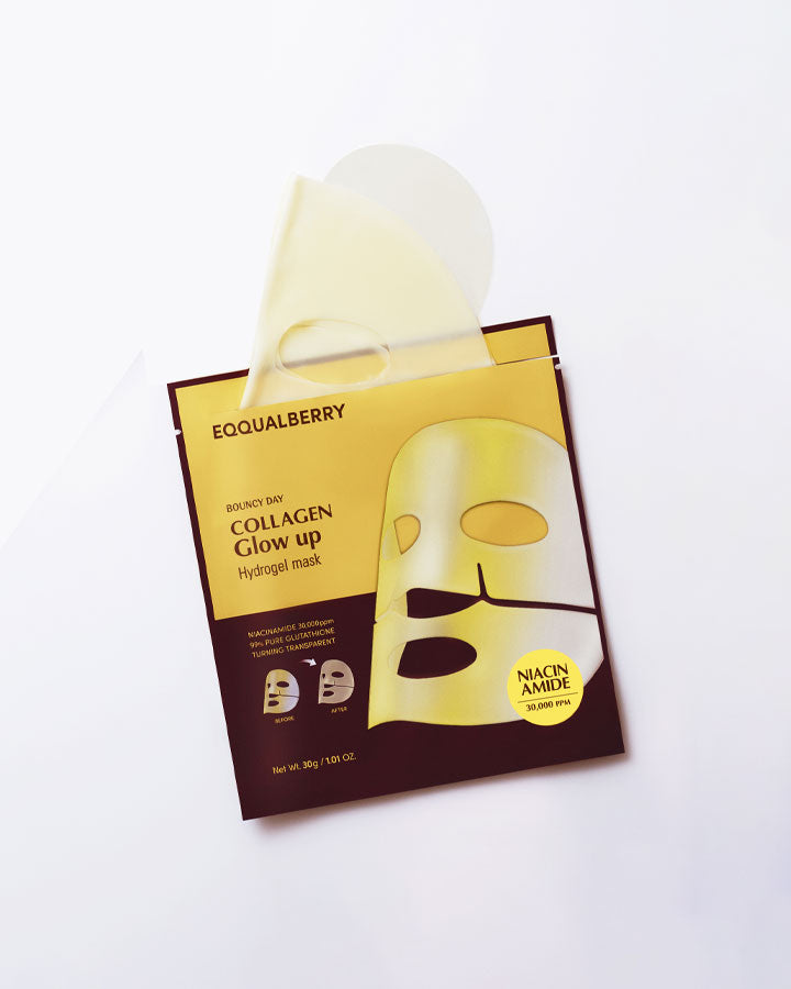 EQQUALBERRY – Collagène Glow Up Hydrogel Mask ( 1pc )