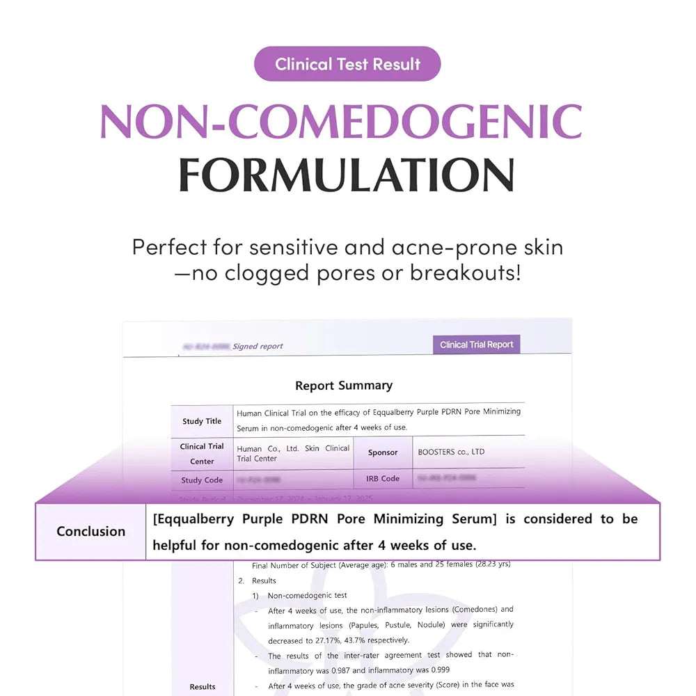 EQQUALBERRY – Purple PDRN Pore Minimizing Serum - 30ml