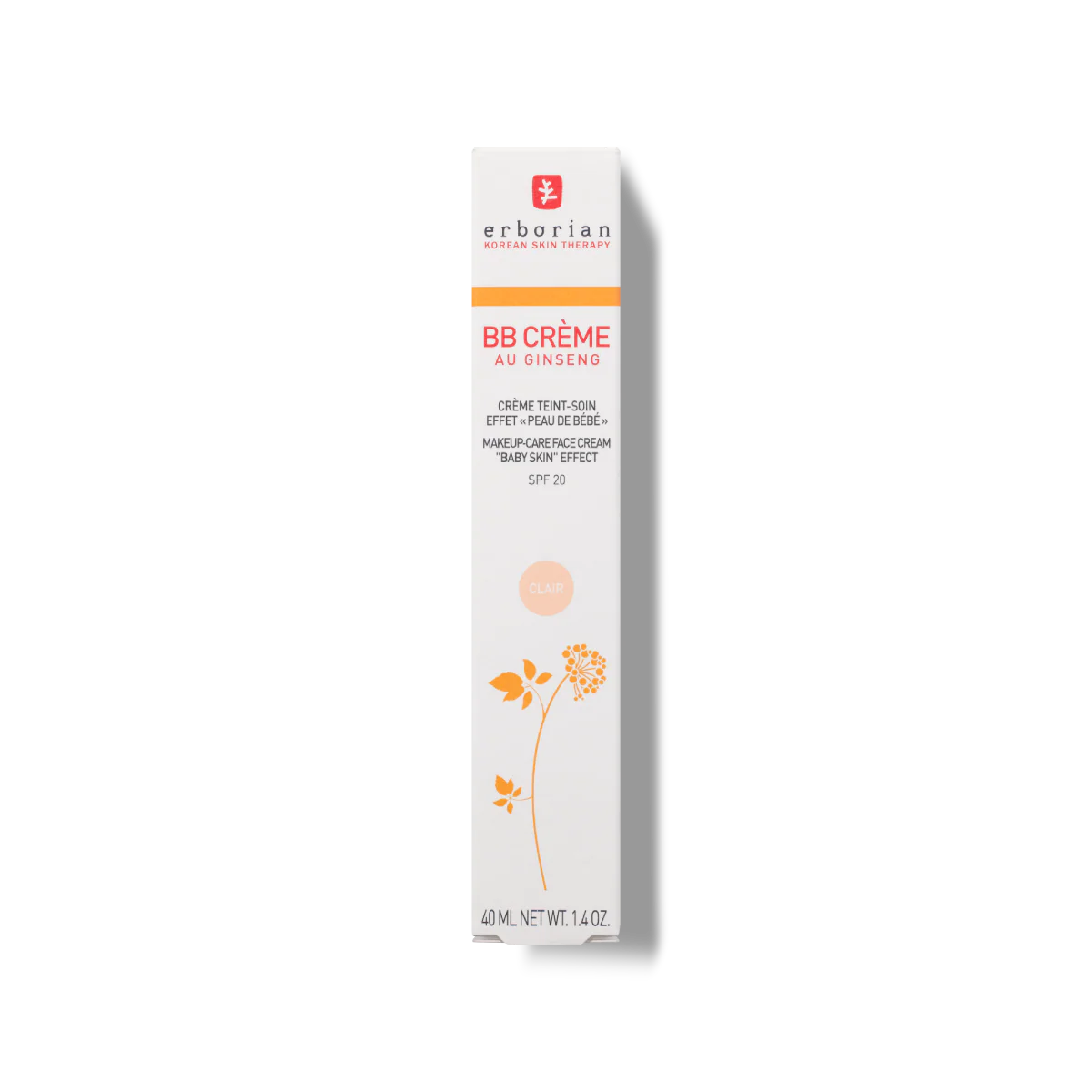 ERBORIAN - BB Crème Au Ginseng Crème Teintée Soin - réf Clair 40ml