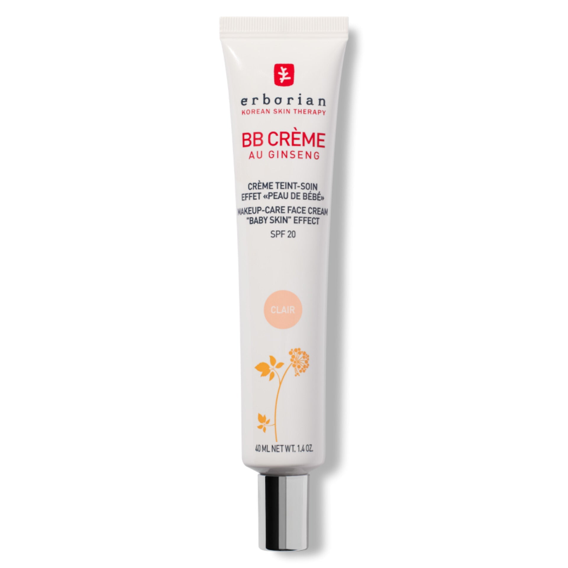 ERBORIAN - BB Crème Au Ginseng Crème Teintée Soin - réf Clair 40ml